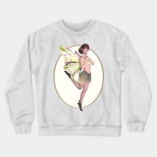 Cute flirty fairy faerie elf with butterfly wings Crewneck Sweatshirt